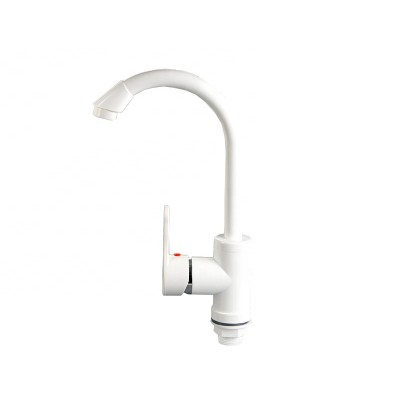 Hot Sale POM Plastic Basin Faucet Mixer Cold & Hot Swan Bibcock Taps basin faucet white